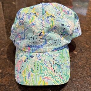 Lilly Pulitzer Texas Pastel Tropical Print Baseball Cap